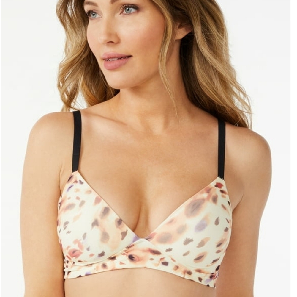 Sophia Intimates by Sophia Vergara Abstract Spotted Leopard Print Bra Size L